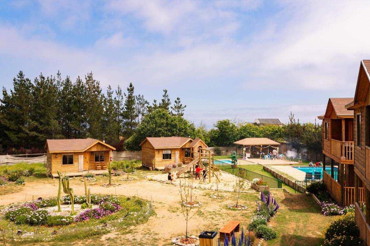 Cabana En Tunquen Con Parrilla, Fogon, Piscina Y Bosque Dış mekan fotoğraf