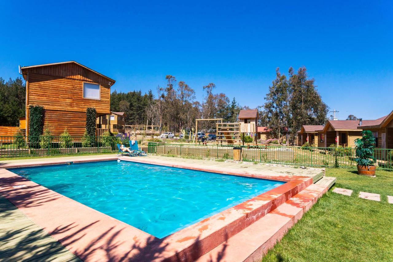 Cabana En Tunquen Con Parrilla, Fogon, Piscina Y Bosque Dış mekan fotoğraf